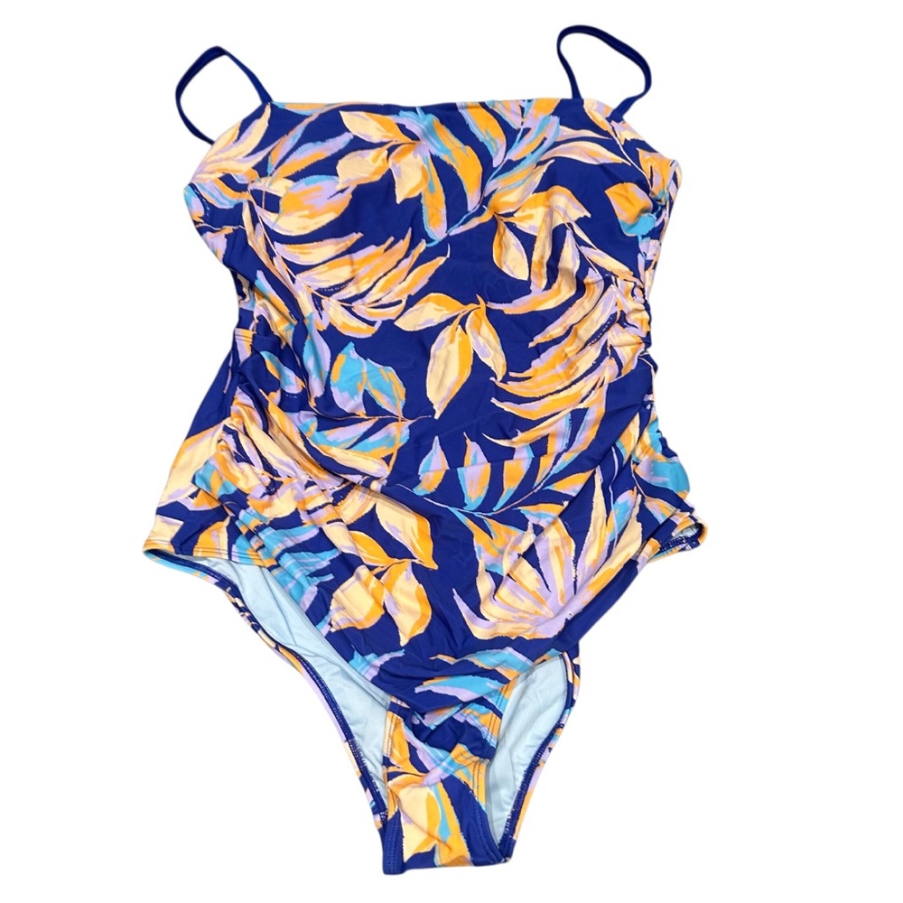 Cupshe Blue Tropical Square Neck Standard One-Piece Size XL New with Tag